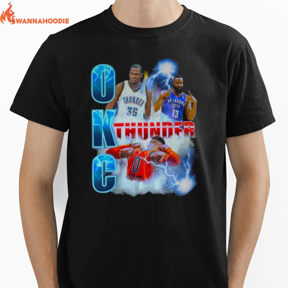 Vintage Art Okc Thunder Harden Kevin Duran Unisex T-Shirt for Men Women