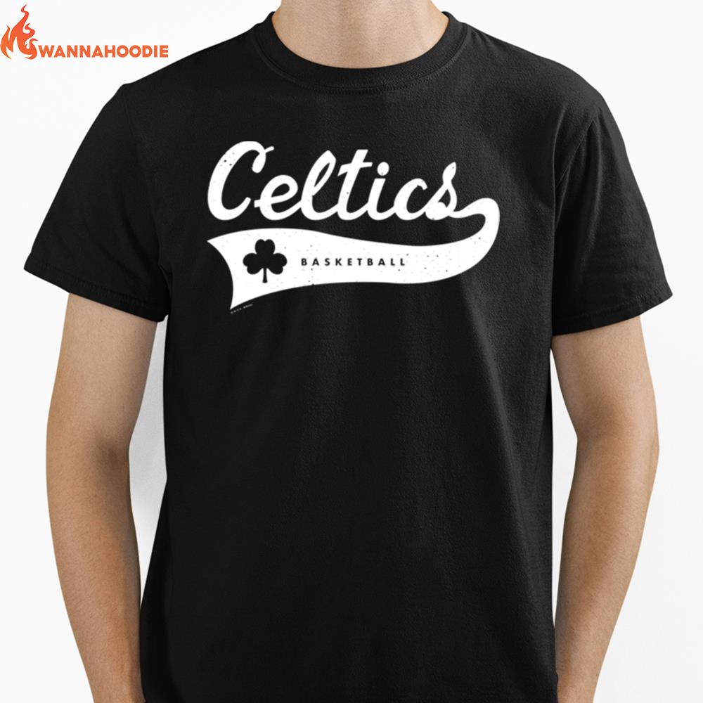 Vintage Celtics Basketball Script (White) Classic Unisex T-Shirt for Men Women