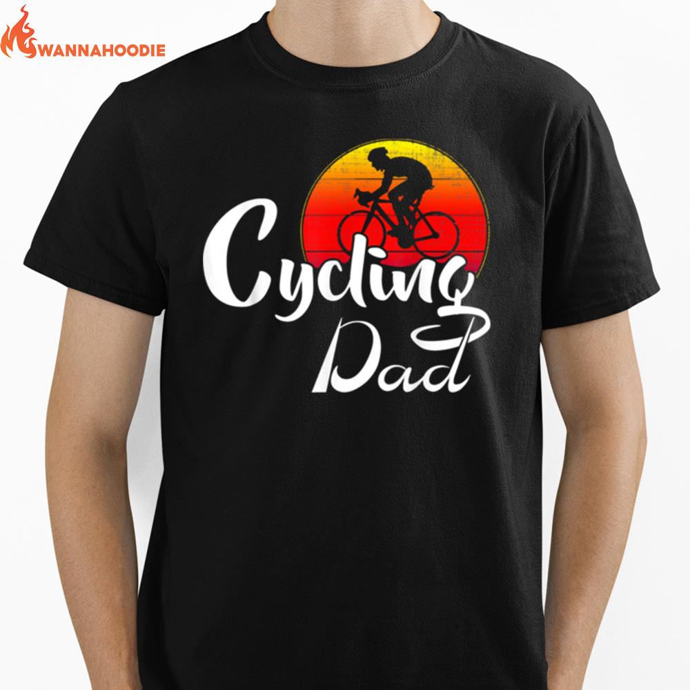 Vintage Cycling Dad Retro Sunset Sports Bicycle Unisex T-Shirt for Men Women