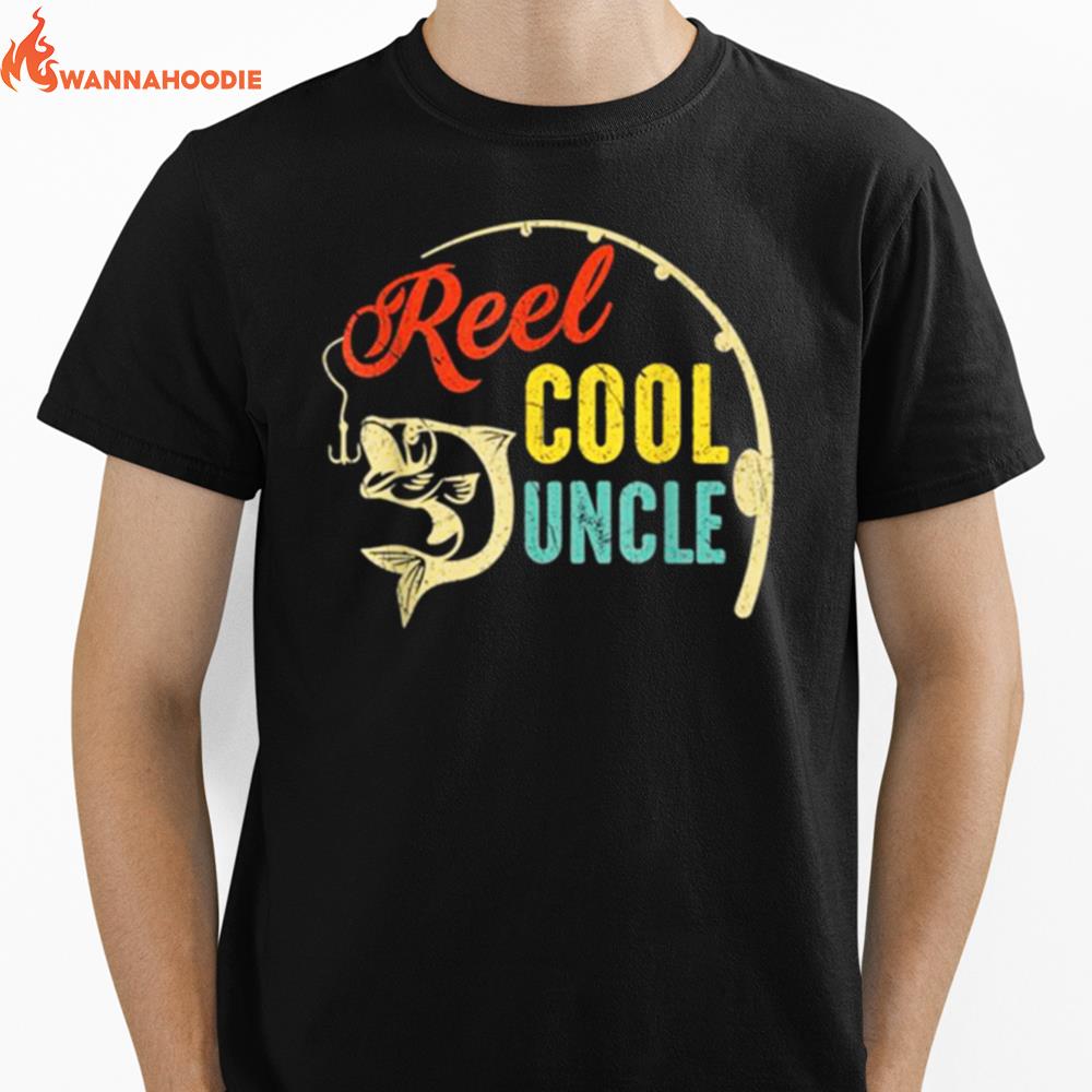 Vintage Fishing Reel Cool Uncle Unisex T-Shirt for Men Women