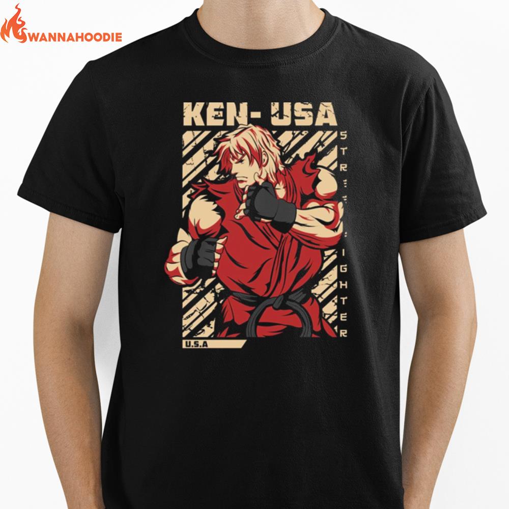 Vintage Ken Masters Street Fighter Unisex T-Shirt for Men Women