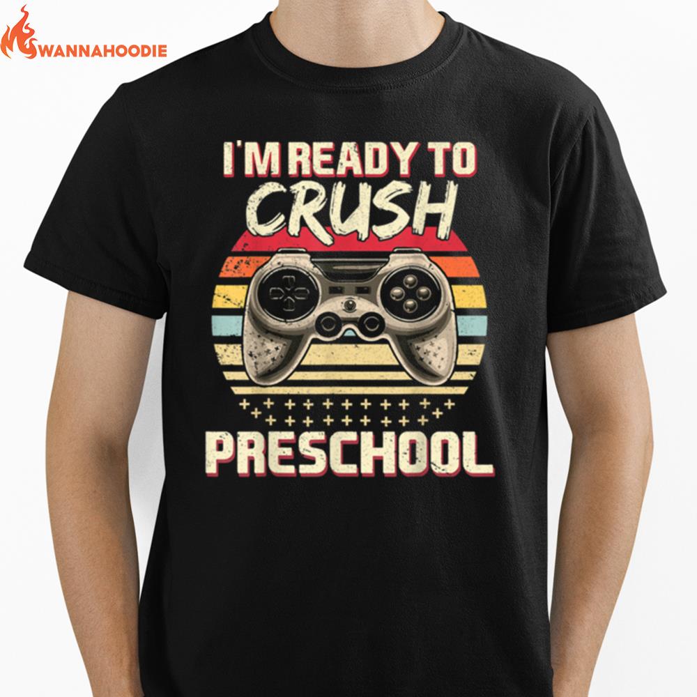 Vintage Ready To Crush Preschool Video Game Back To School Unisex T-Shirt for Men Women