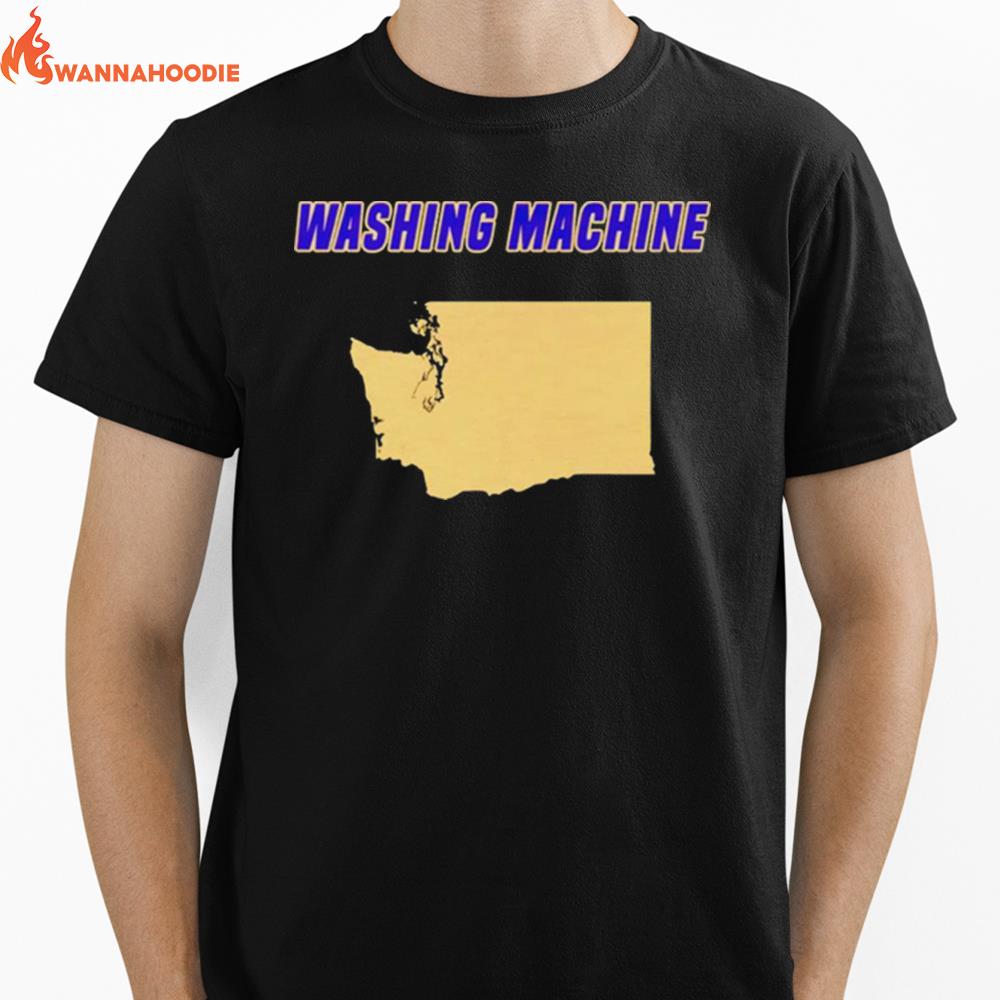 Washing Machine Washington Map Unisex T-Shirt for Men Women