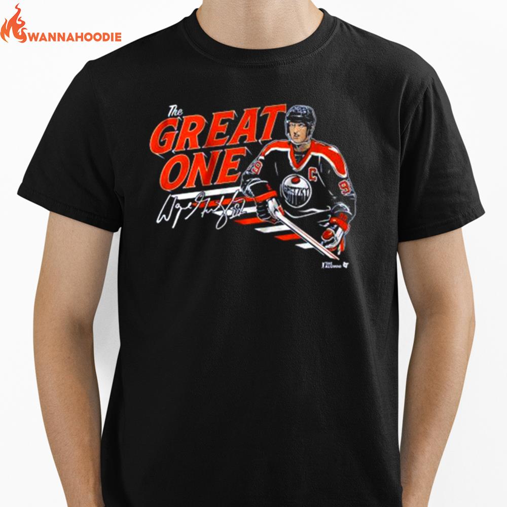 Wayne Gretzky Edmonton Oilers The Great One Signature Unisex T-Shirt for Men Women