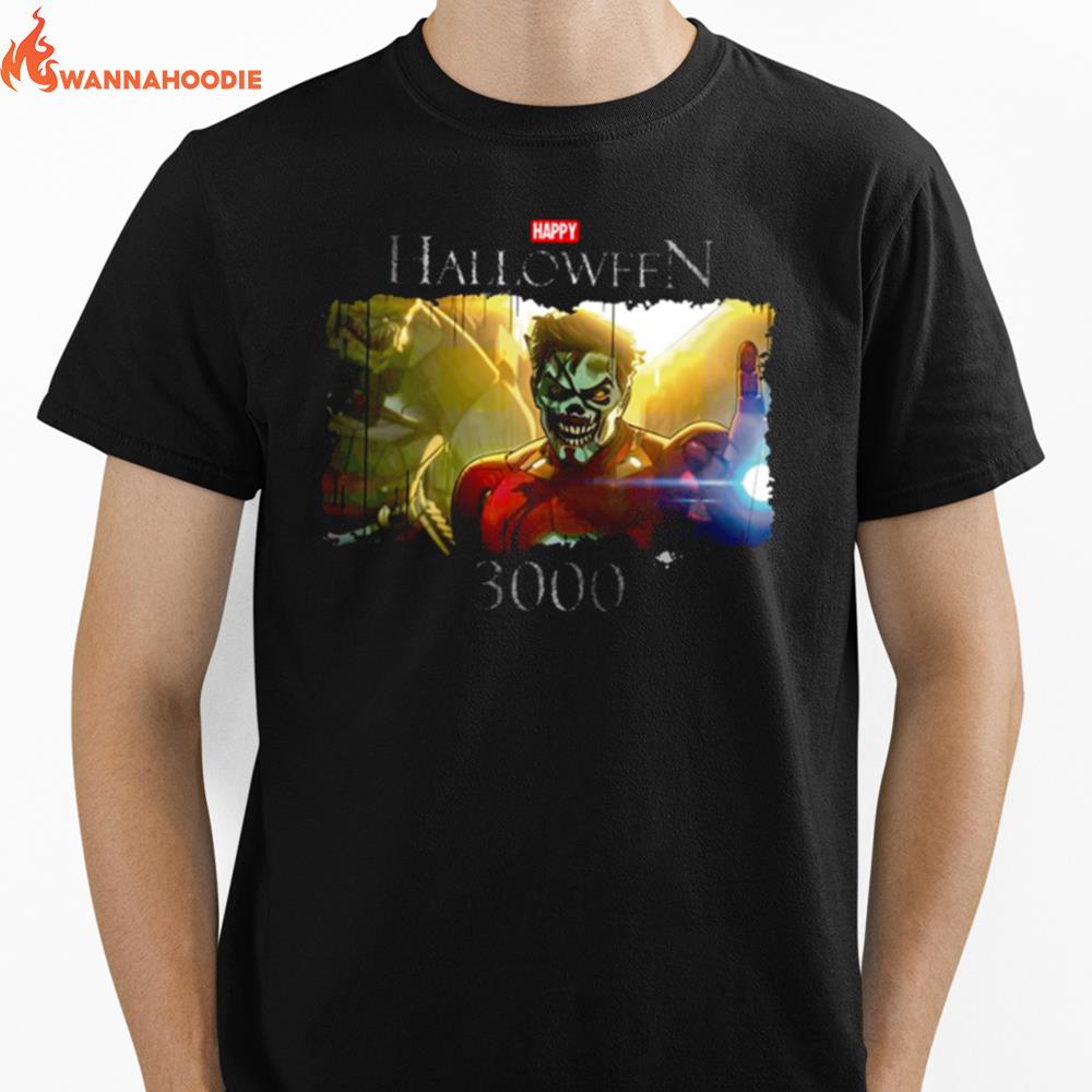 What If Halloween Zombie Iron Unisex T-Shirt for Men Women