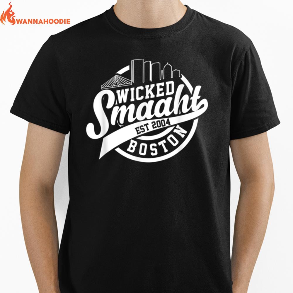 Wicked Smaht T Boston  B09Rqvhky2 Unisex T-Shirt for Men Women