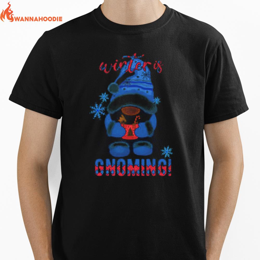 Winter Gnoming Christmas Unisex T-Shirt for Men Women
