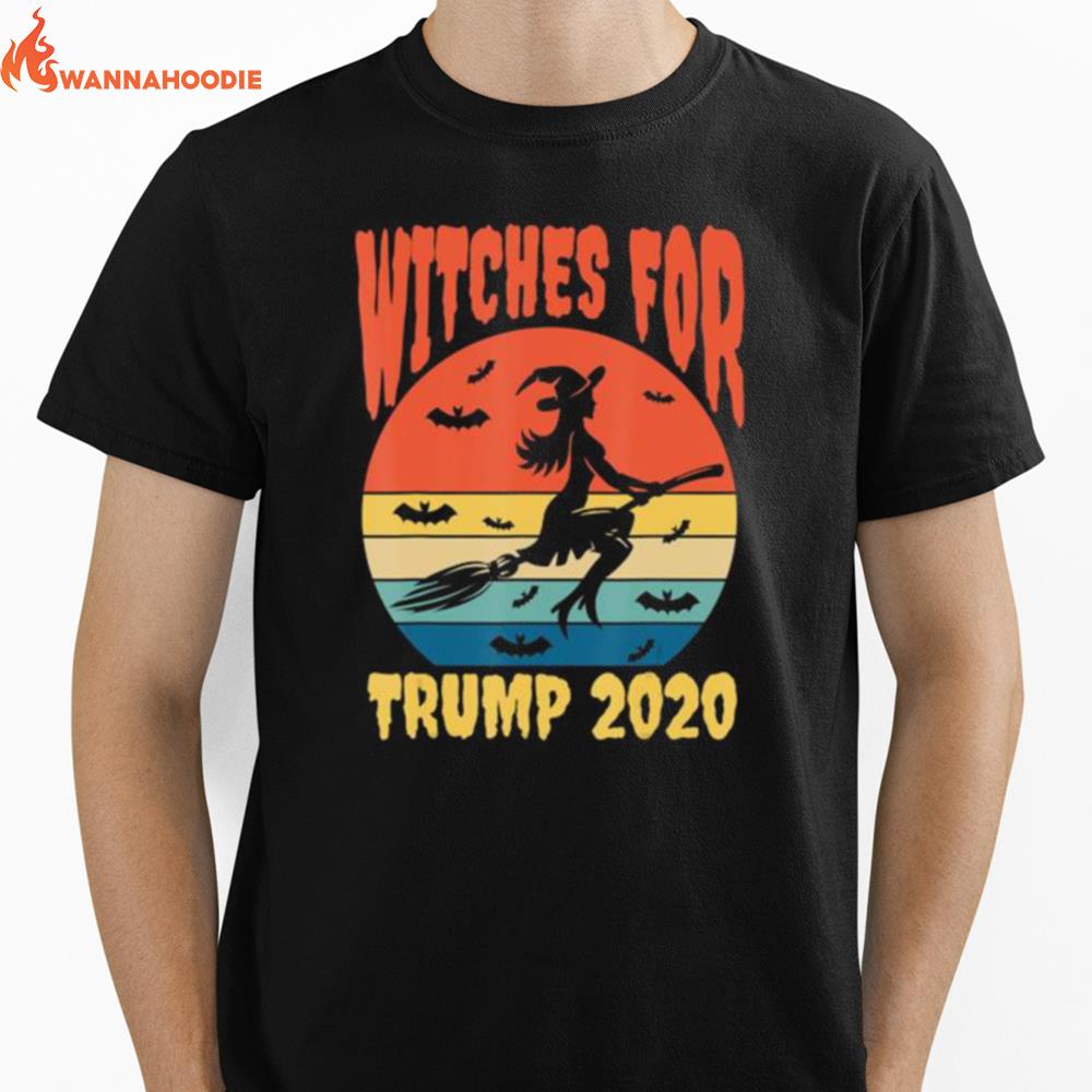 Witches For Trump Retro Vintage Broomstick Hat Unisex T-Shirt for Men Women