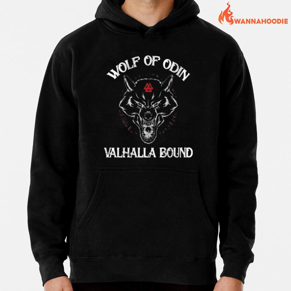 Wolf Of Odin Valhalla Bound Symbol Unisex T-Shirt for Men Women