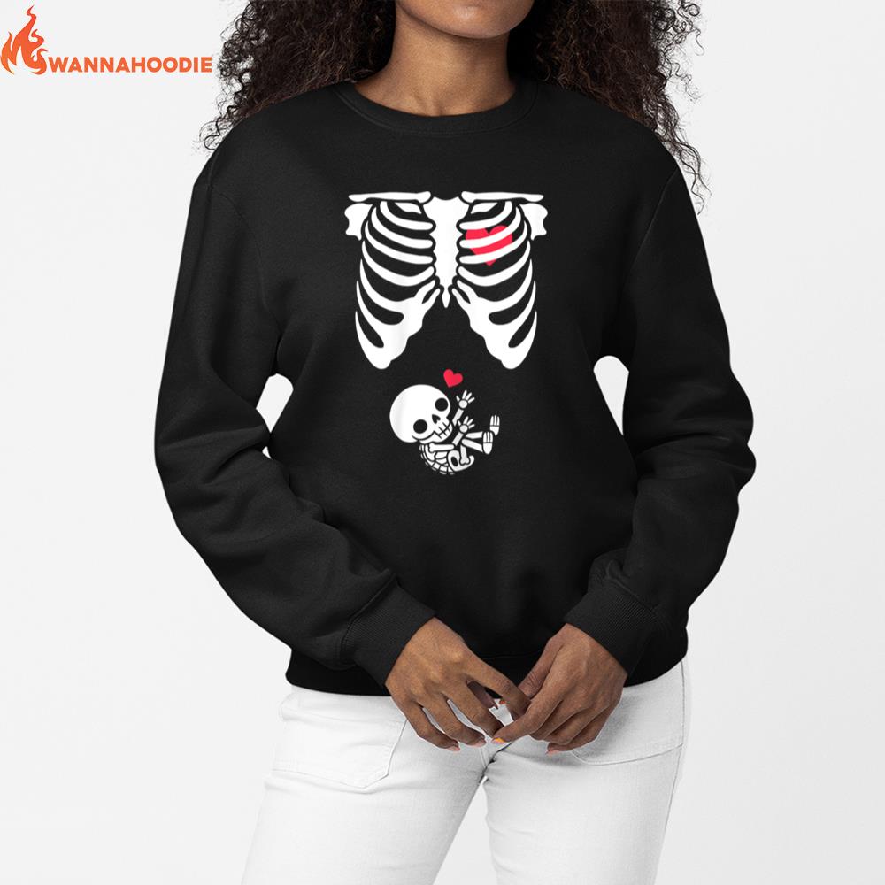 Womens Baby Skeleton Pregnancy  Halloween Unisex T-Shirt for Men Women