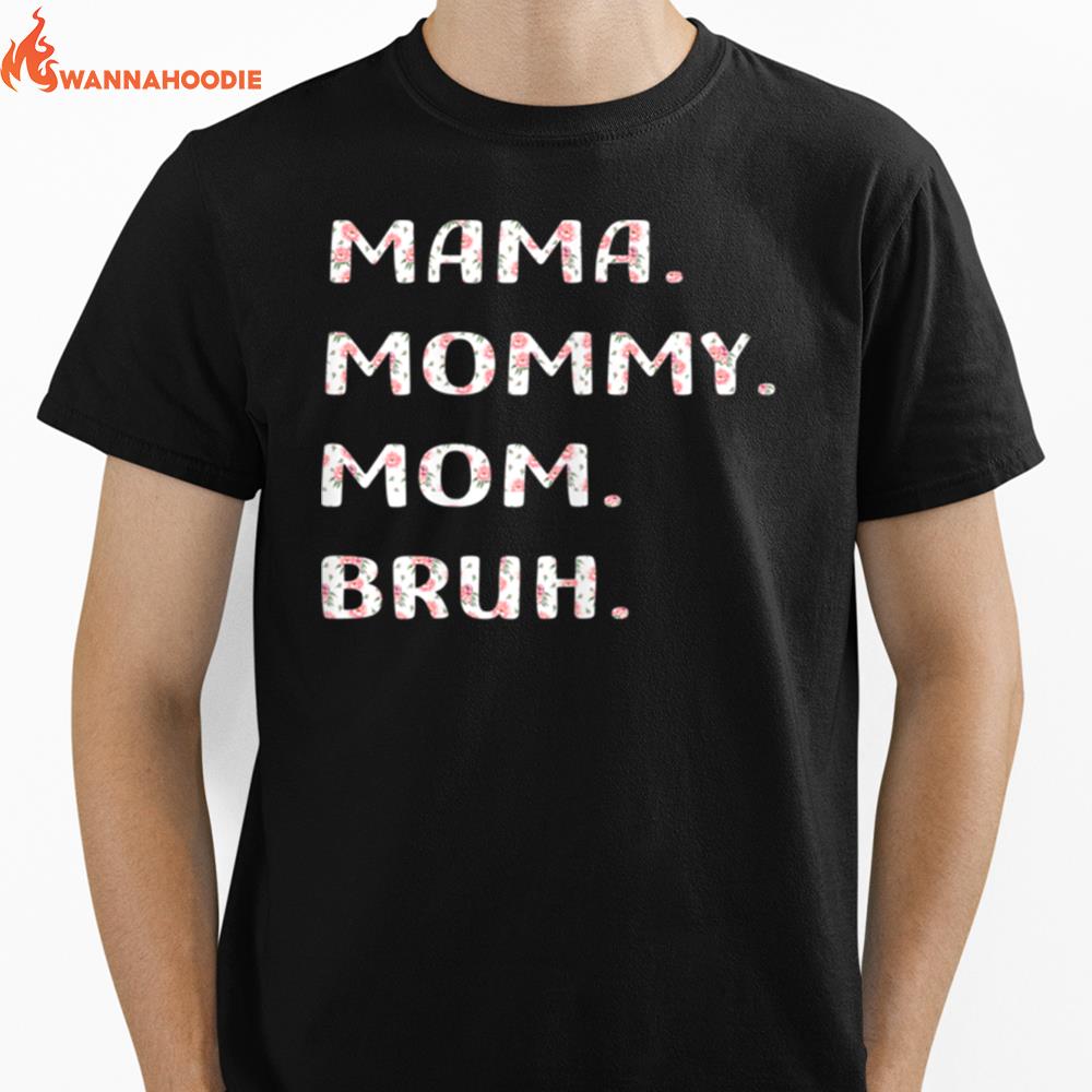 Womens Mama Mommy Mom Bruh Tee Leopard Mother'S Day Funny Unisex T-Shirt for Men Women
