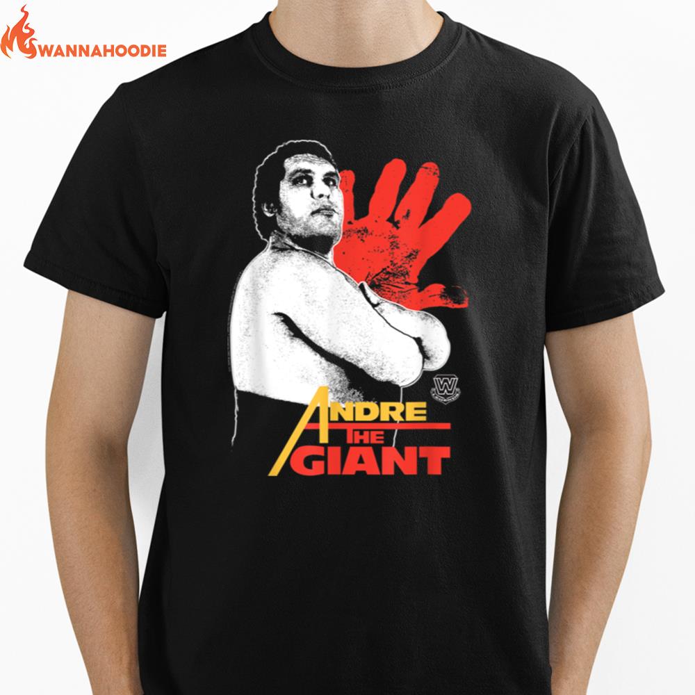 Wwe Andre The Giant Retro Logo With Hand Unisex T-Shirt for Men Women