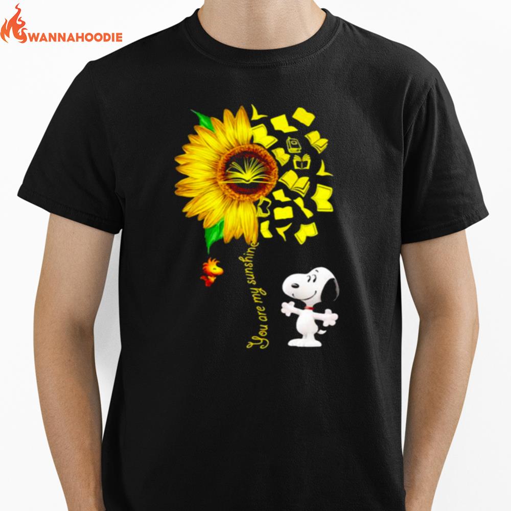 You Are My Sunshine Snoopy Woodstock Books Unisex T-Shirt for Men Women